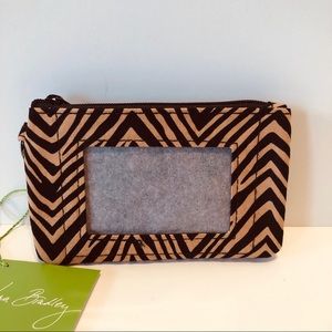Vera Bradley Zip ID Keychain Case in Zebra